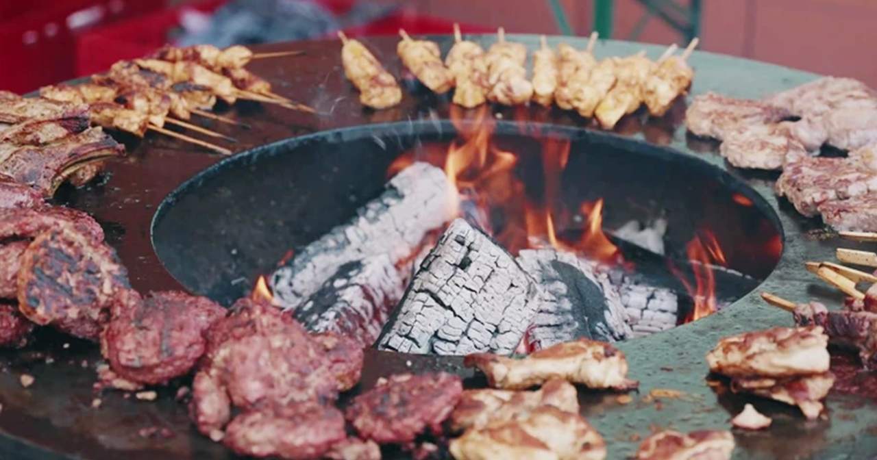 Vlees op de grillplaat